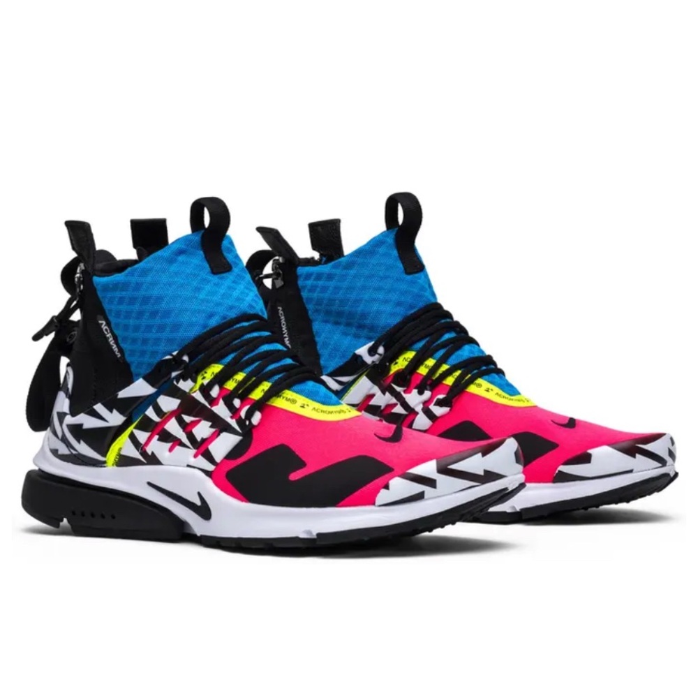 Worn once. Nike The Acronym x Air Presto Mid 'Racer Pink'